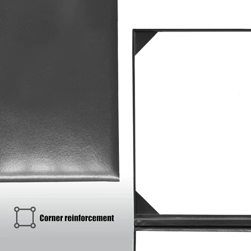 Vista 4 de Cubierta de diploma de 8.5 x 11 pulgadas para titular de diploma, cubierta de certificado de graduación, cuero liso, negro