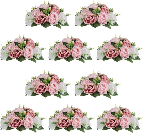 Vista 68 de NUPTIO Rosas Artificiales Negras Flores: Ramo de Flores Falsas Decoraciones de Halloween - 15 Cabezas Centros de Mesa de Rosas Artificiales con Base