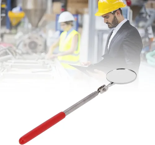 Vista 5 de Yosoo Espejo de inspección flexible CT‑502, inspección de soldadura de reparación de tuberías de aire acondicionado, espejo telescópico redondo, una