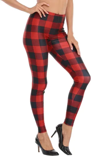 Vista 28 de HDE Leggings de entrenamiento de diseño moderno - Divertidos patrones estampados gráficos a la moda A. Rayas del arco iris
