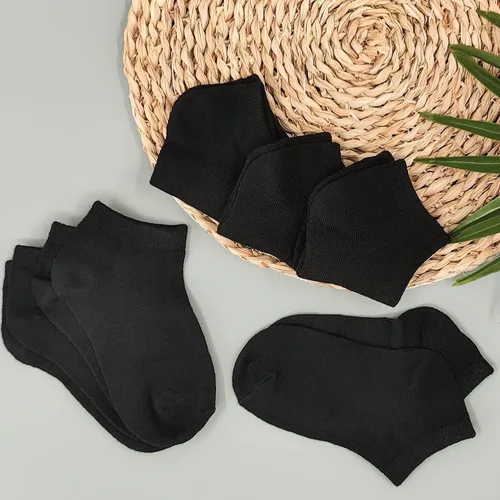 Vista 4 de Duufin 12 pares de calcetines deportivos para niños pequeños, calcetines atléticos de corte bajo, calcetines de media amortiguación para niños