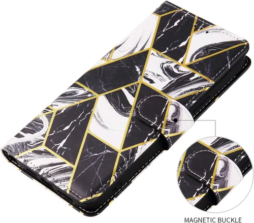 Vista 5 de Asuwish Funda compatible con iPhone 13 de 6.1 pulgadas y protector de pantalla de vidrio templado, tarjetero de cuero con función atril para iPhone