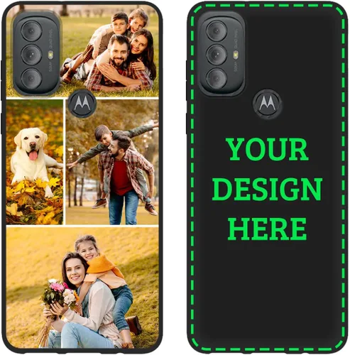 Vista 16 de Funda de teléfono con foto personalizada para Motorola Moto G Power 2022 con imagen, texto, logotipo, nombre, funda negra suave, regalo único