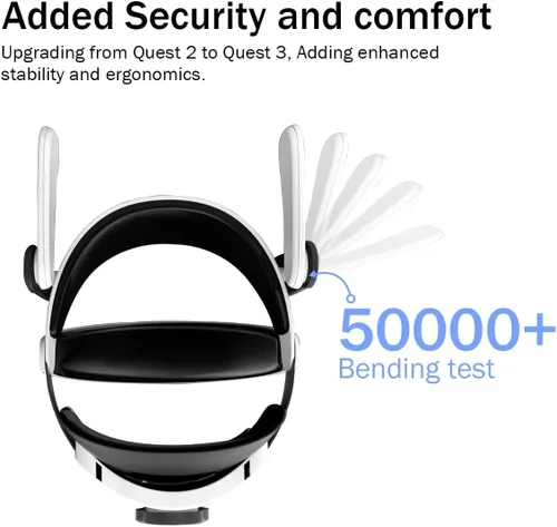 Vista 4 de DIDIMETA Head Strap Compatible with Quest 3 Oculus, Adjustable Elite Strap for Quest 3 Accessories, Enhanced Support and Comfort in VR Headset Strap