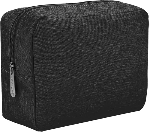 Vista 12 de Bolsa de maquillaje E-Tree, estuche mediano de viaje con cremallera para bolso, estuche de cosméticos con cepillo para el cuidado de la piel