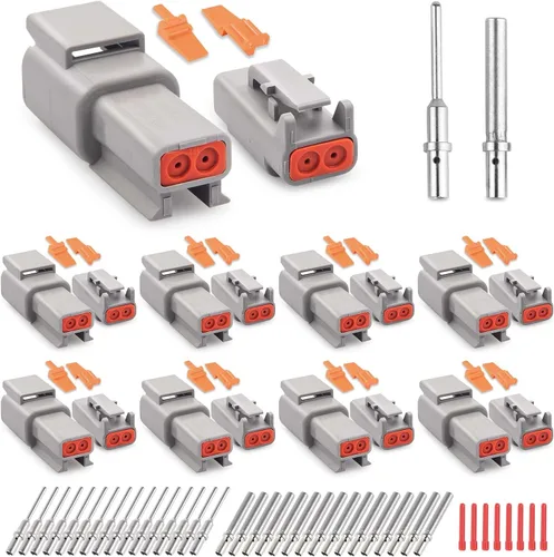 Vista 14 de JRready Deutsch DTM - Juego de 4 conectores de 2 pines, conectores de cable eléctrico impermeables IP67 con tamaño 20 contactos sólidos 20-22AWG