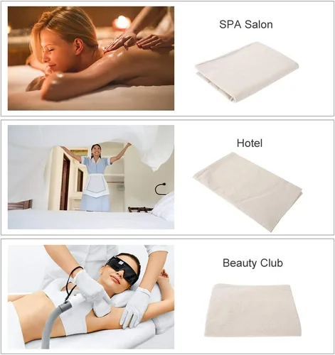 Vista 4 de Funda de cama de masaje, sábanas de masaje de belleza, sofá de masaje de salón de spa, protector de cama de algodón suave con agujero