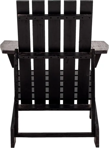 Vista 6 de JONATHAN Y Irving PAT1001D - Silla Adirondack de madera de acacia maciza, resistente a la intemperie, para jardín, terraza y hoguera, acabado negro