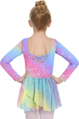 Vista 30 de Arshiner Vestido de ballet clásico de manga larga para niñas Negro