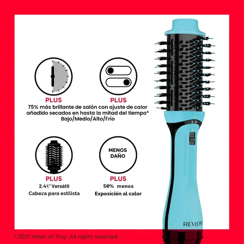 Vista 6 de REVLON One Step Volumizer Plus - Secador de pelo y moldeador con más volumen, menos daño y más control de estilo para resultados de salón fáciles