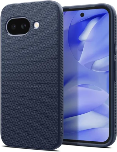 Vista 11 de Spigen Funda para Pixel 8, Liquid Air (2023) [Sin Anillo Magnético] [Protección de Grado Militar] - Abyss Green