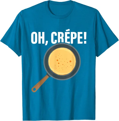 Vista 7 de Divertido juego de palabras "Oh, Crepe!" para crepes y pasteleros, Negro