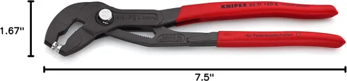 Vista 9 de Knipex Tools 85 51 180 A, pinzas para abrazaderas de manguera de 7.5 pulgadas