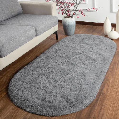 Vista 3 de Softlife Alfombras Esponjosas para Dormitorio, Alfombra de Área Peluda Bonita para Niñas y Niños Habitación de Bebé Decoración del Hogar, 2 x 5 Pies