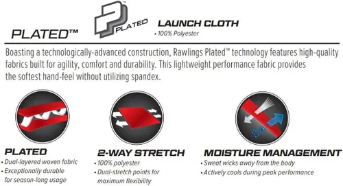 Vista 3 de Rawlings Youth Launch - Pantalones de béisbol con tuberías