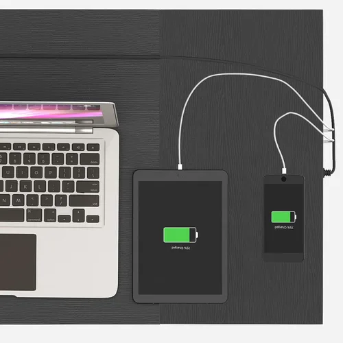 Vista 9 de HOOBRO BB40UDN01 - Escritorio pequeño de 31.5 pulgadas con toma de corriente, mesa de escritura con puertos de carga USB y 3 ganchos para oficina