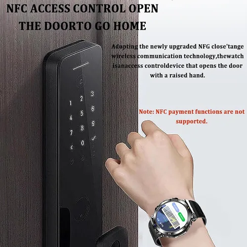 Vista 6 de Reloj inteligente con tarjeta SIM 4G, pantalla redonda de 1.39 pulgadas/cámara dual/con frecuencia cardíaca/cuerpo ultrafino/posicionamiento NFC