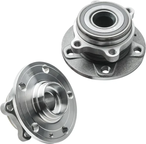 Vista 5 de Detroit Axle - Kit de freno delantero de 6 piezas para Volkswagen Jetta Golf Eos Audi A3 Quattro, Rotores de freno de disco, Pastillas de freno