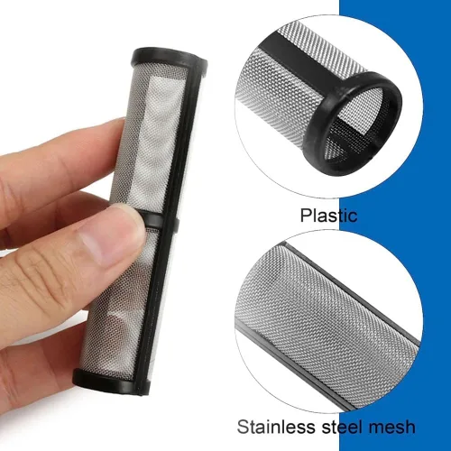Vista 3 de Filtro pulverizador de pintura sin aire 390 395 490 495 595 colector de bomba 60 malla 12 piezas compatibles con 246384 para pulverizador de pintura