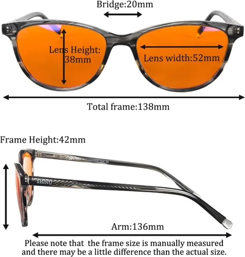 Vista 6 de SHINU Gafas de mujer con bloqueo de luz azul Gafas de computadora Protección de pantalla para computadora Visión ocular RGE039