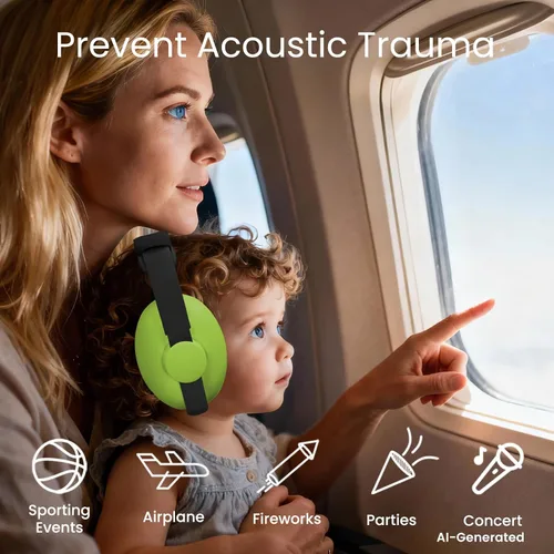 Vista 46 de Auriculares de bebé para protección contra el ruido, color blanco