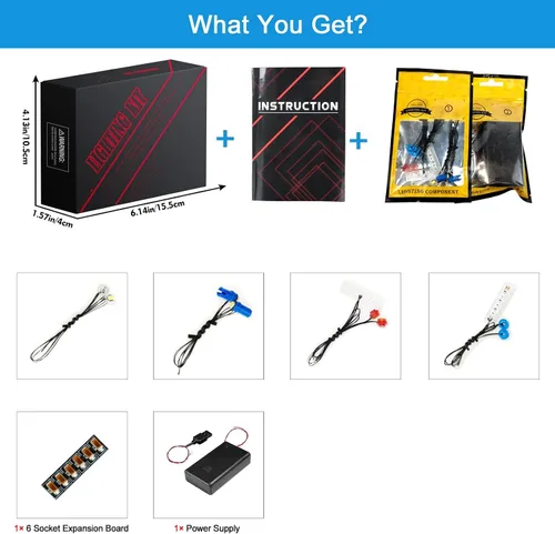 Vista 7 de VONADO Kit de luces LED para Lego 2022 Ford GT 42154, kit de luces Technic Ford GT de bricolaje compatible con automóvil Lego (sin modelo)