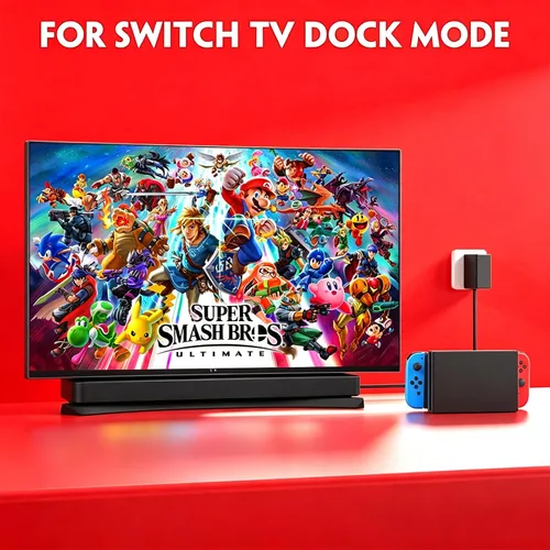 Vista 5 de Cargador de interruptor para Nintendo, adaptador de fuente de alimentación