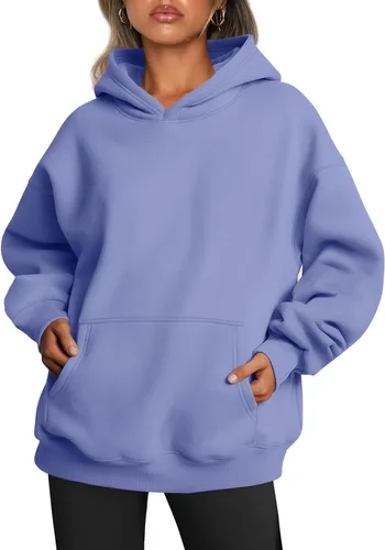 Vista 97 de Trendy Queen - Sudaderas extragrandes con capucha para mujer, suéteres de manga larga, sin botones, de vellón, de otoño, ropa de invierno