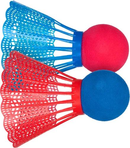 Vista 9 de Franklin Sports Juego de raqueta de bádminton - Smashminton, de gran tamaño, conjunto juvenil para 2 jugadores con pájaros para niños