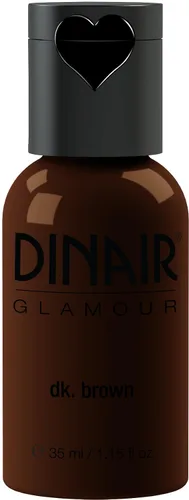 Vista 32 de Dinair Base de maquillaje con aerógrafo Marrón oscuro GLAMOUR: Natural, Cobertura ligera, Mate 1/4oz