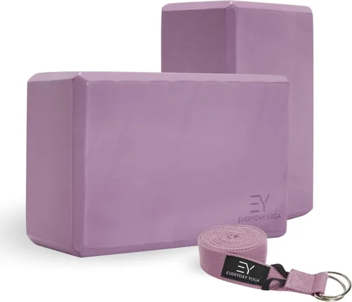 Vista 8 de Everyday Yoga Bloque de espuma y correa de yoga, superficie antideslizante suave para estabilidad, equilibrio y estiramientos profundos, ideal