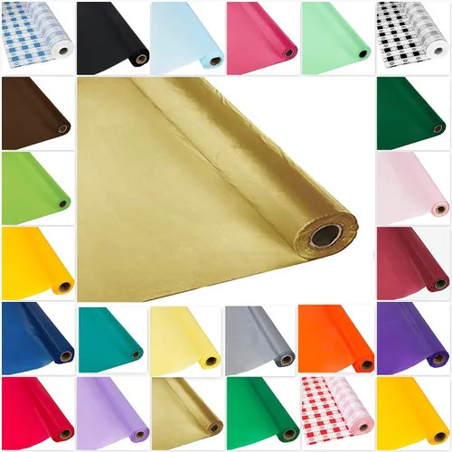 Vista 26 de DIY Craft - Rollo de plástico negro para mesa de banquete, 300 pies de largo (26 colores)