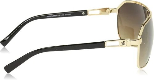 Vista 3 de Rocawear R1490 Dashing Metal Uv Protective Rectangular Shield Sunglasses Gifts for Men with Flair 135 Mm