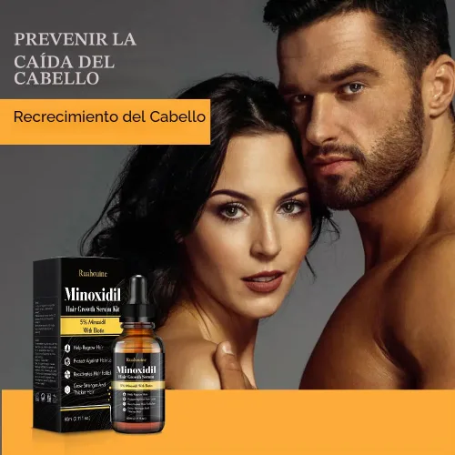 Vista 5 de Aceite de minoxidil para el crecimiento del cabello al 5% para hombres y mujeres, suero tópico extra fuerte para la pérdida del cabello, promueve