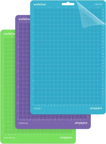 Vista 8 de Alfombrillas de corte de 8.5 x 12 pulgadas compatibles con Cricut Joy Xtra, paquete de 3 alfombrillas de corte antideslizantes adhesivas estándar