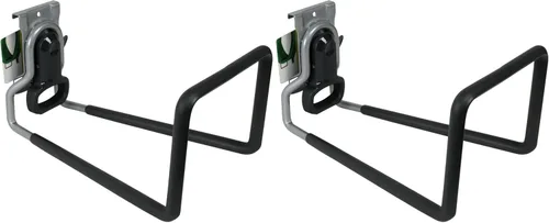 Vista 8 de Rubbermaid FastTrack - Organizador de garaje multiusos, capacidad de 50 libras, sistema de almacenamiento montado en la pared de níquel satinado