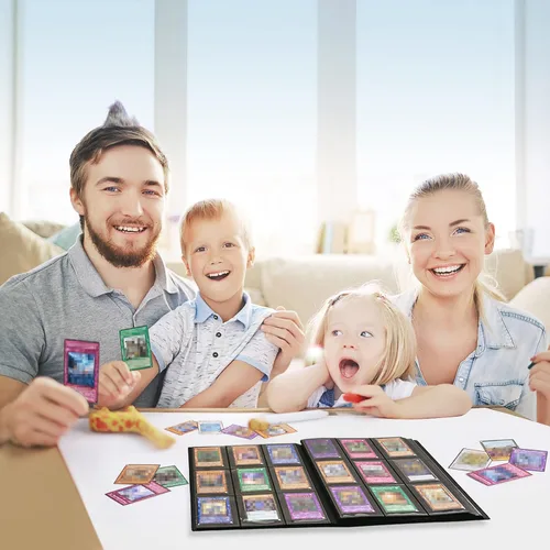 Vista 7 de GEAoffice Carpeta de tarjetas, 9 bolsillos, carpeta de álbum de tarjetas intercambiables, carpeta de bolsillo de carga lateral 360 para tarjetas