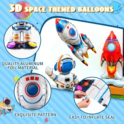 Vista 10 de RoundFunny - 8 globos de aluminio grandes para el espacio exterior