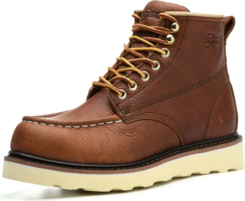 Vista 9 de Botas de trabajo para hombre - Botas de trabajo de 6 pulgadas con punta de cuña suave, Botas de trabajo impermeables para hombre