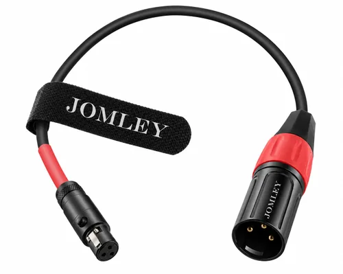 Vista 7 de Mini XLR hembra a regular XLR macho Pro Cable de micrófono de solapa