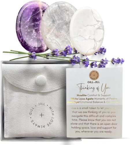 Vista 9 de Set de regalo para mamá nueva: regalo para mamá futura, piedras cómodas para futura mamá, regalo de apoyo para embarazo y posparto con howlita, jade