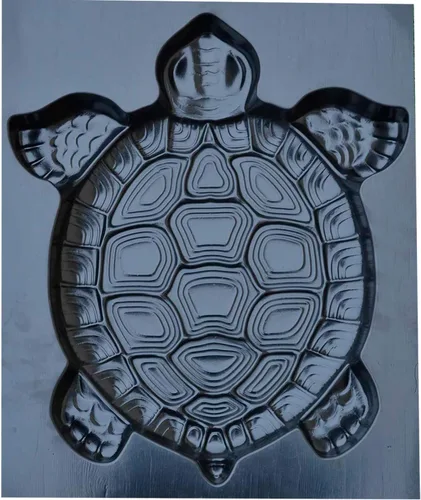 Vista 3 de SvitMolds Molde de bricolaje con forma de tortuga escalonada, molde decorativo de tortuga, molde de cemento para hormigón, manual personalizado