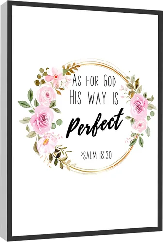 Vista 5 de RCVTVPV Psalm 139 14 - Arte de pared con texto en inglés "She Is Fearfully And Wonderfully Made Christian Quote Print", arte de pared para oficina