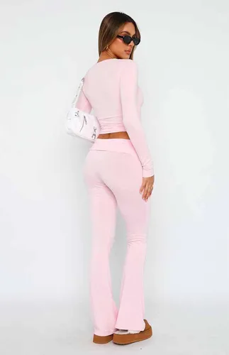Vista 3 de Goafuliy Leggings acampanados, corte de bota de pierna ancha, pantalones de yoga plegables para descansar, Y2K, pantalones de yoga para mujer