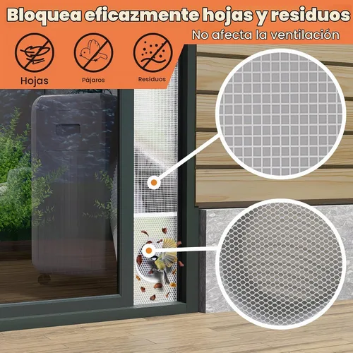 Vista 7 de GCGOODS Kit de ventilación de puerta de CA con protector de hojas de malla para aire acondicionado portátil, kit de sellado de ventana