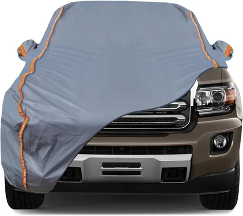 Vista 40 de TUCAREST - Funda de auto completa de 6 capas de alta calidad, diseño de cremallera de carcasa dura, impermeable, resistente a la intemperie