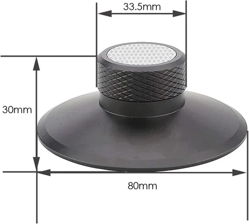 Vista 2 de Tertullus Estabilizador de peso de registro, disco de vinilo de aluminio Accesorios para tocadiscos (negro)