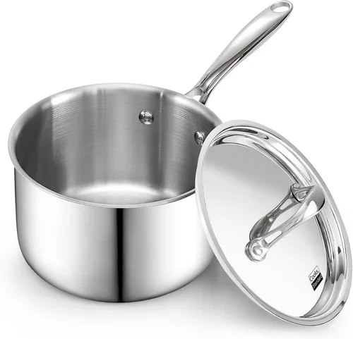 Vista 8 de Cocineros Standard Olla con múltiples capas de acero inoxidable (3 qt), Acero inoxidable