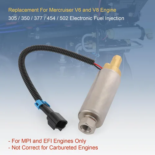 Vista 2 de Bomba eléctrica de alta presión 861156A1 PH500-M014 de repuesto para Mercruiser EFI MPI V6 V8 305 350 454 502 4.3 5.0 5.7 7.4 8.2 motores marinos
