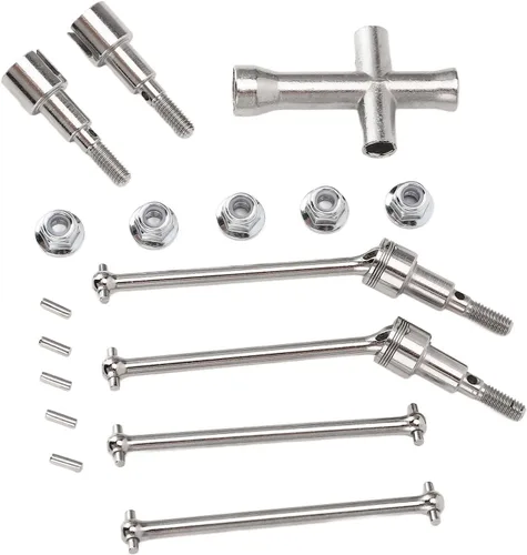 Vista 8 de Juego de eje de transmisión de coche RC 1/16 Kit de eje CVD delantero trasero compatible con 16101 16102 16103 16201PRO Ejes de transmisión de acero